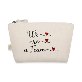 We are a Team Team Unity Design with a Heart - Organic Pouch - nature - Front