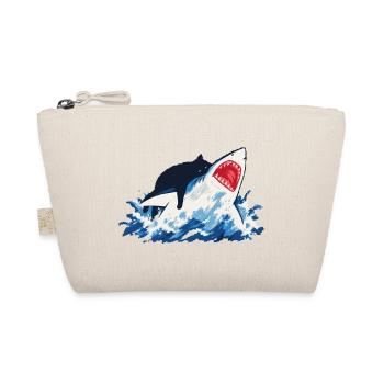Cat Shark Ocean Humor - Organic Pouch - nature - Front