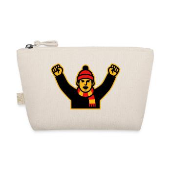 Jubelnder Fussball Fan Icon - Bio-Täschchen - Natur - Vorne