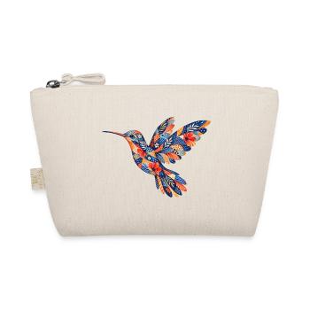 Colibri à motif floral - Trousse biologique - nature - Devant