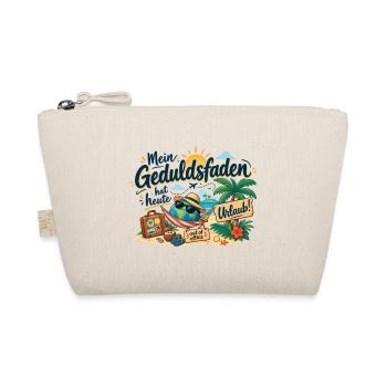 Geduldsfaden Im Urlaub Strandmotiv - Bio-Täschchen - Natur - Vorne