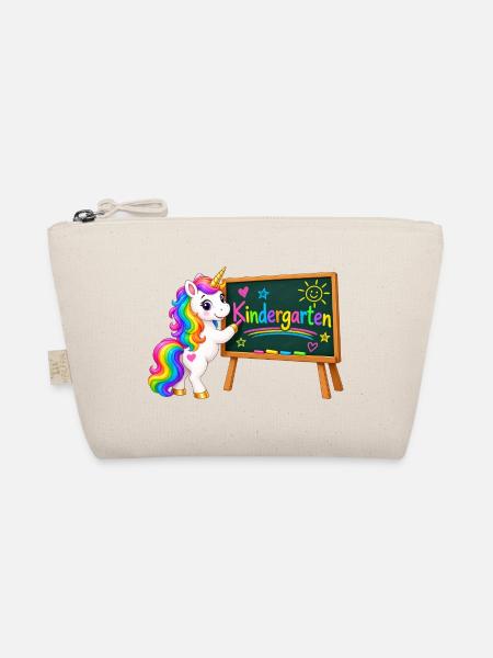 Kindergarten Einhorn - Bio-Täschchen - Natur
