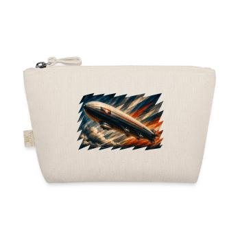 Zeppelin im Art Deco Stil - Bio-Täschchen - Natur - Vorne