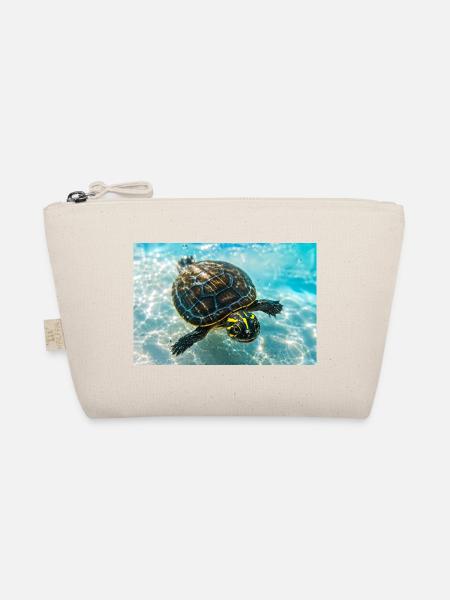 Schwimmende Schildkröte - Bio-Täschchen - Natur