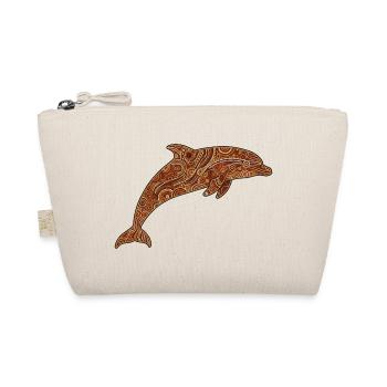 Delfin_braun - Bio-Täschchen - Natur - Vorne