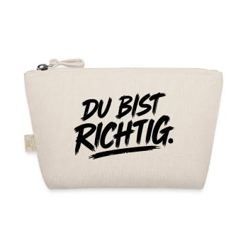 Du bist richtig - Bio-Täschchen - Natur - Vorne