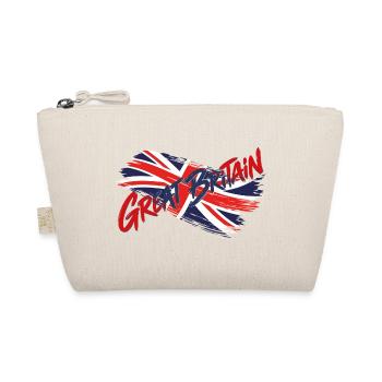 Great Britain Union Jack Flagge – Grunge-Typografie - Bio-Täschchen - Natur - Vorne
