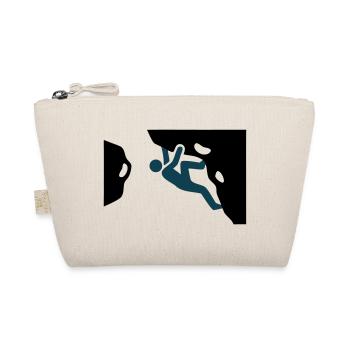 Boulderer Ueberhang Silhouette - Bio-Täschchen - Natur - Vorne