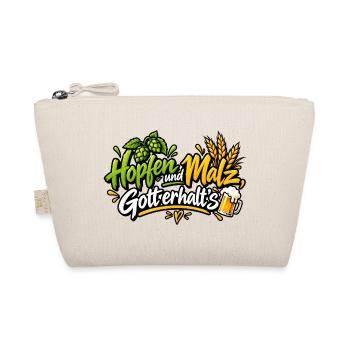 Hopfen und Malz Spruch Typo - Bio-Täschchen - Natur - Vorne