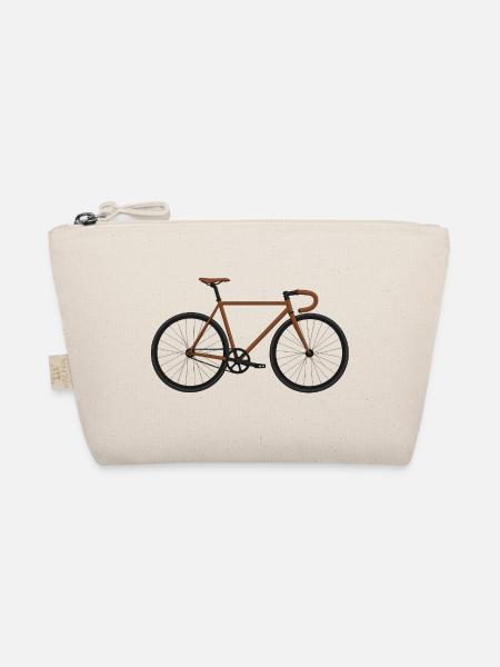 Fixie Bike braun - Bio-Täschchen - Natur