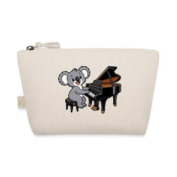 Koala am Klavier - Bio-Täschchen - Natur - Vorne
