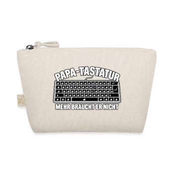 Papa Tastatur Lustiges Vatertag Geschenk Shirt - Bio-Täschchen - Natur - Vorne