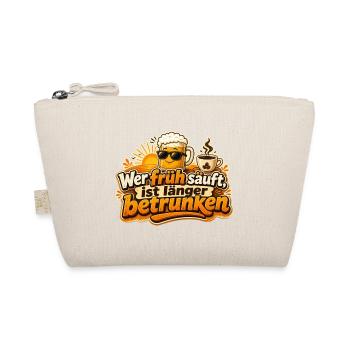 Frühtrinken Spruch Bier Sonne - Bio-Täschchen - Natur - Vorne