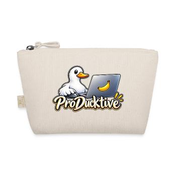 ProDucktive Ente am Laptop - Bio-Täschchen - Natur - Vorne
