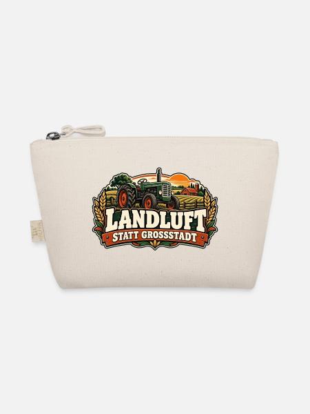 Landluft statt Großstadt Traktor / Landleben - Bio-Täschchen - Natur