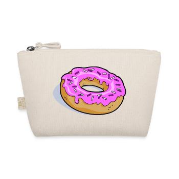 Pink Glasierter Donut PopArt - Bio-Täschchen - Natur - Vorne
