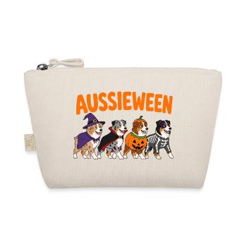  Aussieween Australian Shepherd Halloween Kostüm - Bio-Täschchen - Natur - Vorne