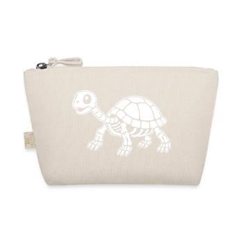 Süßes Skelett Schildkröte Cartoon Weiß Shirt - Bio-Täschchen - Natur - Vorne