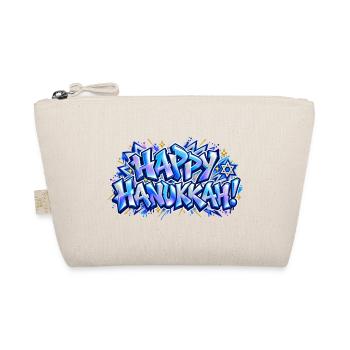 Frohes blaues Graffiti-Hanukkah: Geschenk, das leuchtet! - Bio-Täschchen - Natur - Vorne