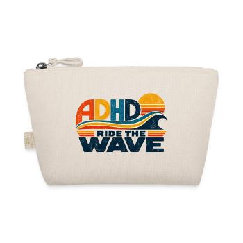 ADHD – Ride the Wave | Retro-Sonne & Welle - Bio-Täschchen - Natur - Vorne