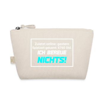 Gaming Statistik Gesamt Spielzeit Nerd Spruch  - Bio-Täschchen - Natur - Vorne