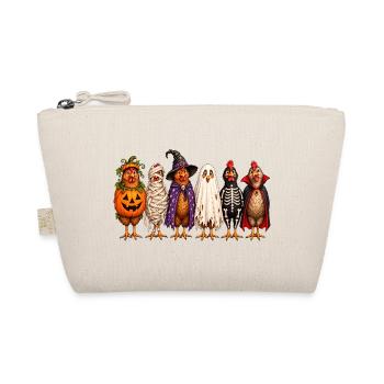 Halloween Chickens in Costumes Pumpkin Witch Ghost - Bio-Täschchen - Natur - Vorne