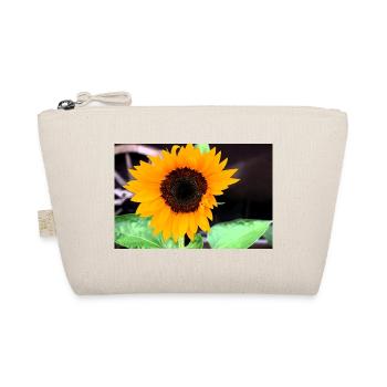 Große Sonnenblume im Garten - Bio-Täschchen - Natur - Vorne