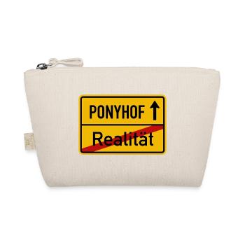 Ponyhof Realität Ortsschild Lustig Spruch Humor - Bio-Täschchen - Natur - Vorne