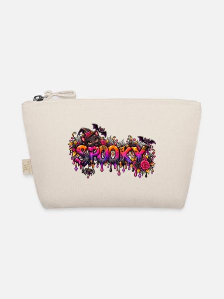 Spooky Katzen Neon-Drip - Bio-Täschchen - Natur