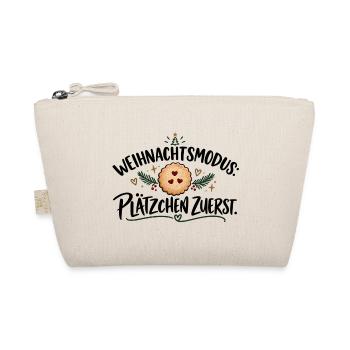 Weihnachtsmodus: Plätzchen zuerst. Geschenkidee - Bio-Täschchen - Natur - Vorne