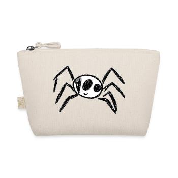 Niedliche Spinne – Handgezeichnetes Halloween-Design - Bio-Täschchen - Natur - Vorne