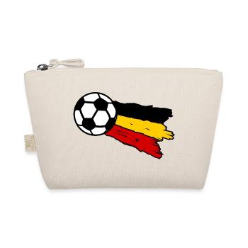 Fußballflagge Belgien - Bio-Täschchen - Natur - Vorne