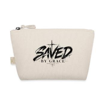 Saved by Grace Modernes Christliches Kreuz Design - Bio-Täschchen - Natur - Vorne