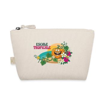 Paradise Tropical Pumpkin Exotische Blumen - Bio-Täschchen - Natur - Vorne
