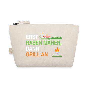 Erst Rasen mähen, dann Grill an – Gärtner Spruch - Bio-Täschchen - Natur - Vorne