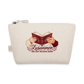 Bücherliebe: Zusammen bis zur letzten Seite - Bio-Täschchen - Natur - Vorne