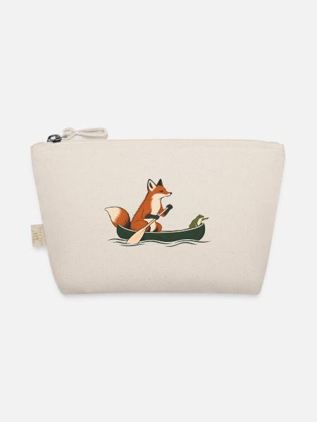Fuchs und Frosch im Kanu – Outdoor-Abenteuer - Bio-Täschchen - Natur