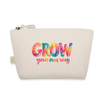 Grow your own way – farbenfroher Aquarellspruch - Bio-Täschchen - Natur - Vorne