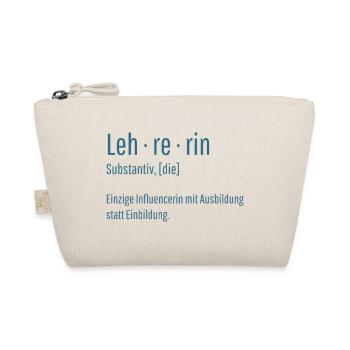 Lehrerin Substantiv Influencerin Schule Geschenk - Bio-Täschchen - Natur - Vorne