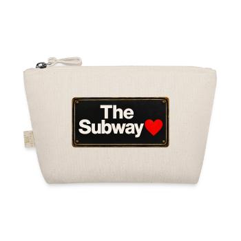 Subway Heart Retro-Schild - Bio-Täschchen - Natur - Vorne