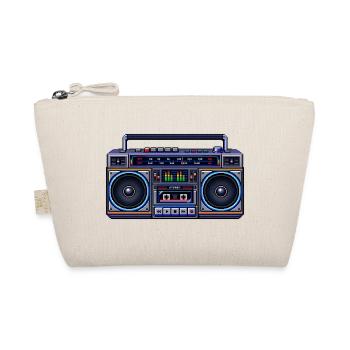 Pixel-Art Ghetto Blaster - Bio-Täschchen - Natur - Vorne