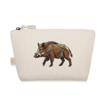 Poly Stil Wildschwein - Bio-Täschchen - Natur - Vorne