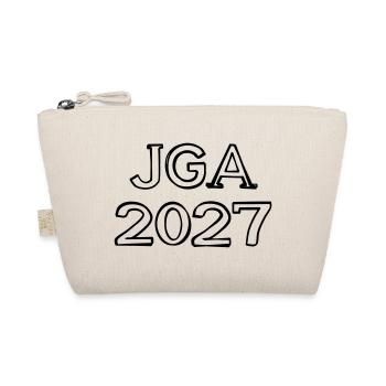 JGA 2027 Schriftzug handgezeichnet - Bio-Täschchen - Natur - Vorne