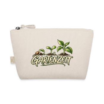 Gartenliebe Line Art Geschenk für Gärtner - Bio-Täschchen - Natur - Vorne