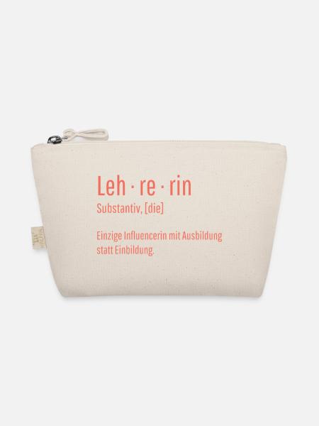 Lehrerin Substantiv Influencerin Schule Geschenk - Bio-Täschchen - Natur