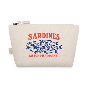 Vintage Lissabonner Fischmarkt Sardinen Portugal - Bio-Täschchen - Natur - Vorne