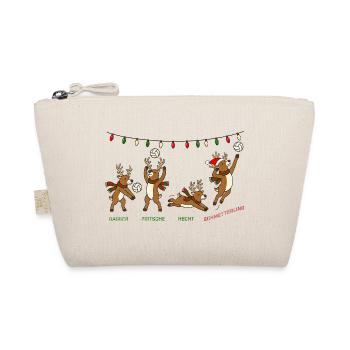 Volleyball Weihnachten Rentiere Lustiges Geschenk - Bio-Täschchen - Natur - Vorne