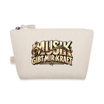 Musik Kraft  Geschenk für Musiker & Musikliebhaber - Bio-Täschchen - Natur - Vorne