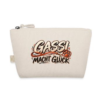 Hundeliebe Gassizeit Geschenk für Hundehalter - Bio-Täschchen - Natur - Vorne