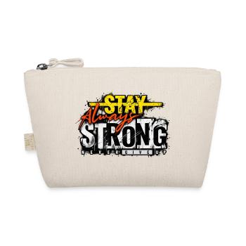 Stay Strong Never Give Up – Motivation Streetwear - Bio-Täschchen - Natur - Vorne